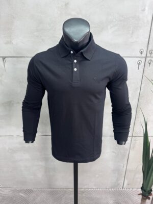 Polo Majica Dugi Rukav Crna